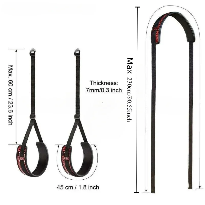 Bondage Harness Sex Eye Mask Open Leg Ankle Cuffs Restraints Slave Sex Toys For Couples Women's Exotic Accessories