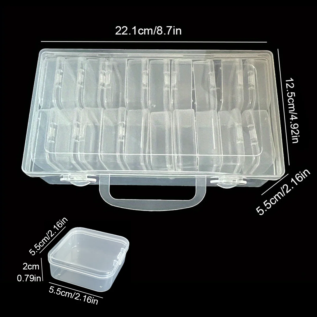 Storage Box Beaded Nail Art Jewelry Earring Box Plastic Seed Bottle DIY Diamond-Painting Rhinestone Craft