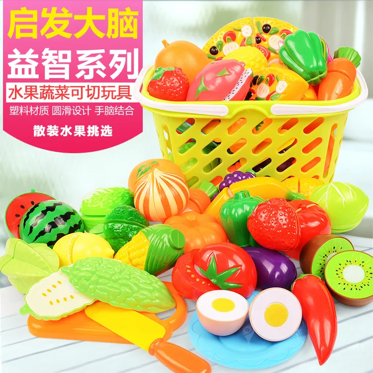 Simulation Kitchen Pretend Toy Wooden Classic Game Montessori Educational Toy For Children Kids Gift Cutting Fruit Vegetable Pretend Kitchen Toys Kitchen Toys Educational Toys