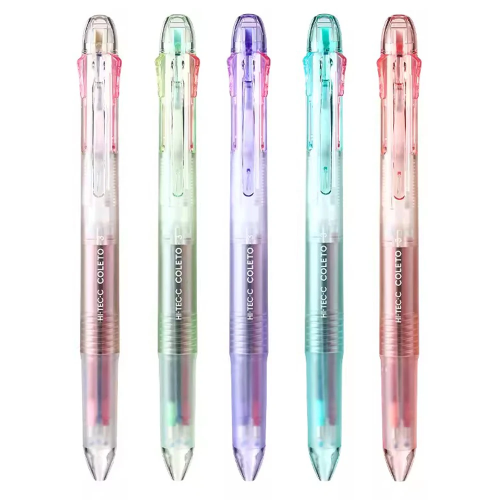 일본 PILOT 다기능 펜, 3 색 젤 펜, 0.4mm 한정 클릭 헤드, 콜토 컬러 펜, 교체 가능한 코어 사무실 문구