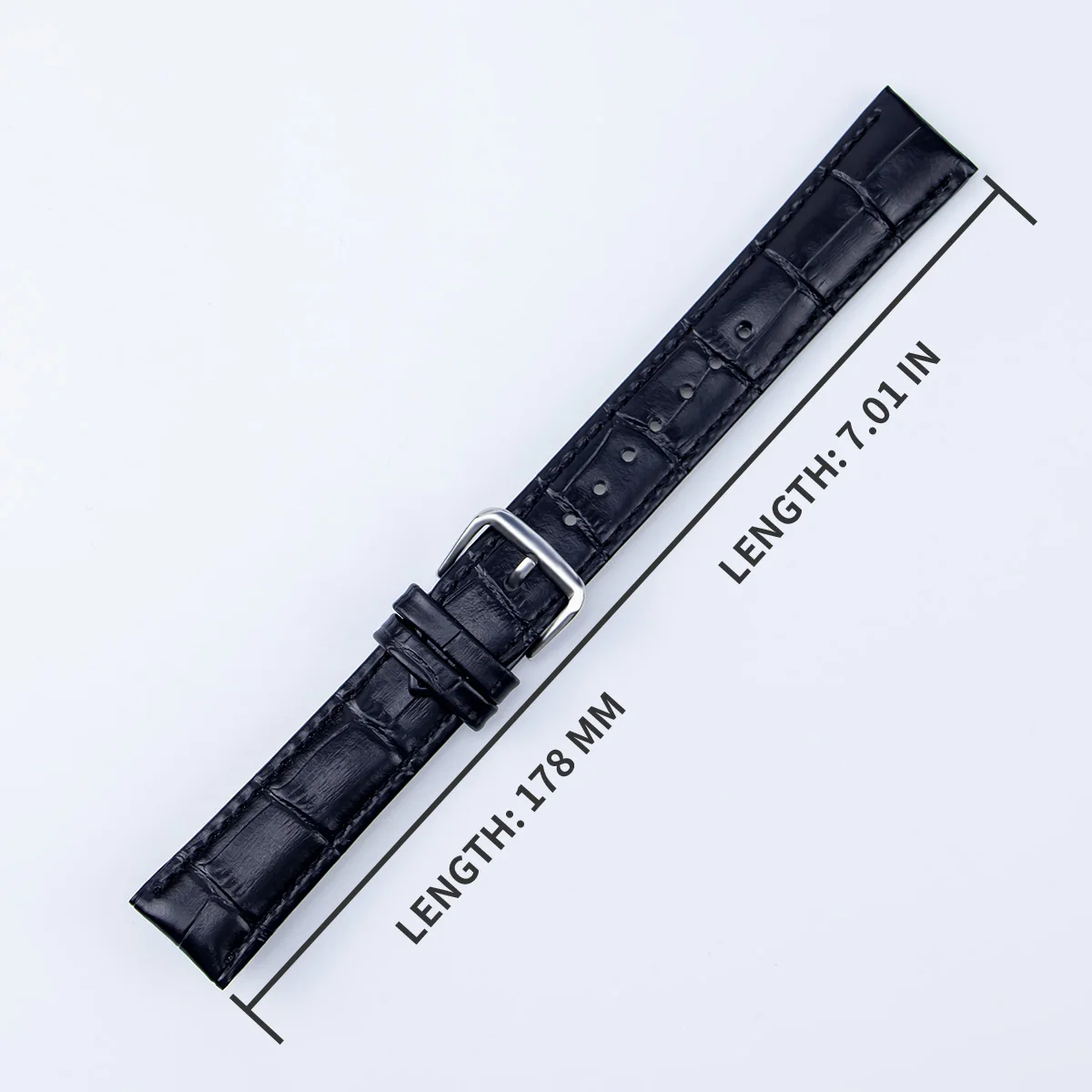 Comfortable Leather Watch Strap with Soft Wrist Design and Pin Buckle Closure