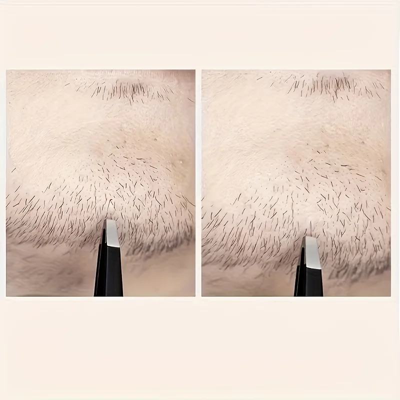 3개 고품질 스테인리스 스틸 눈썹 족집게 제모 족집게 수염 뽑기 전용 사선 팁 눈썹 클립