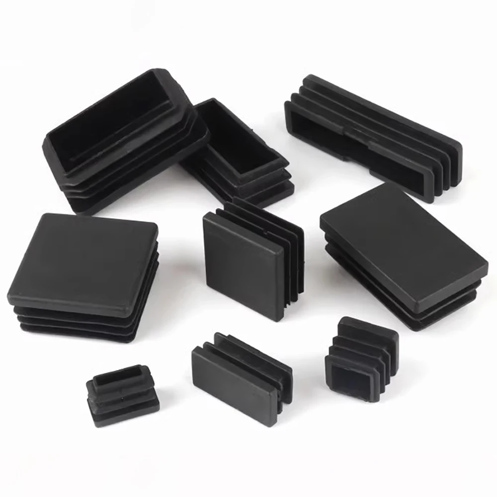 Plastic Rectangle Blanking End Caps Tube Pipe Inserts Plug 10x20 10x30 13x26 25x40 30x50 40x60 Table Chair Furniture Foot Cover chair leg caps,furniture leg caps,pipe plugs,pipe inserts,furniture foot mats,chair leg protector,furniture foot protector,furniture leg pads,furniture foot pads,rubber furniture feet pads,furniture feet