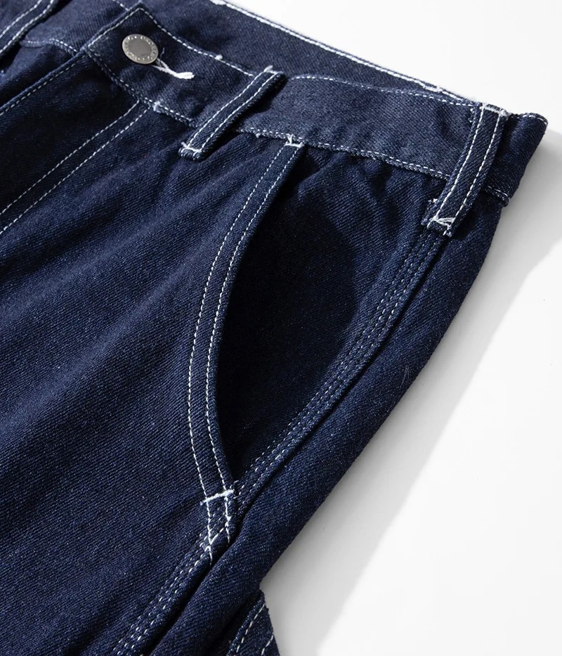 Original Denim Railway Worker Jeans Pants Amikaki Striped Longs