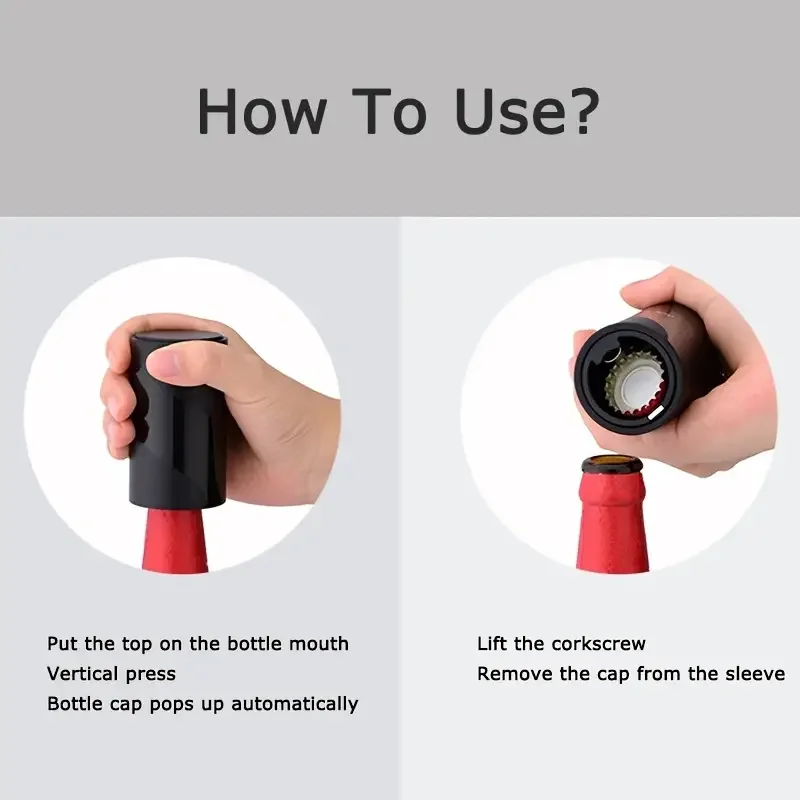 Magnetic Automatic Beer Bottle Opener with Cap Catcher