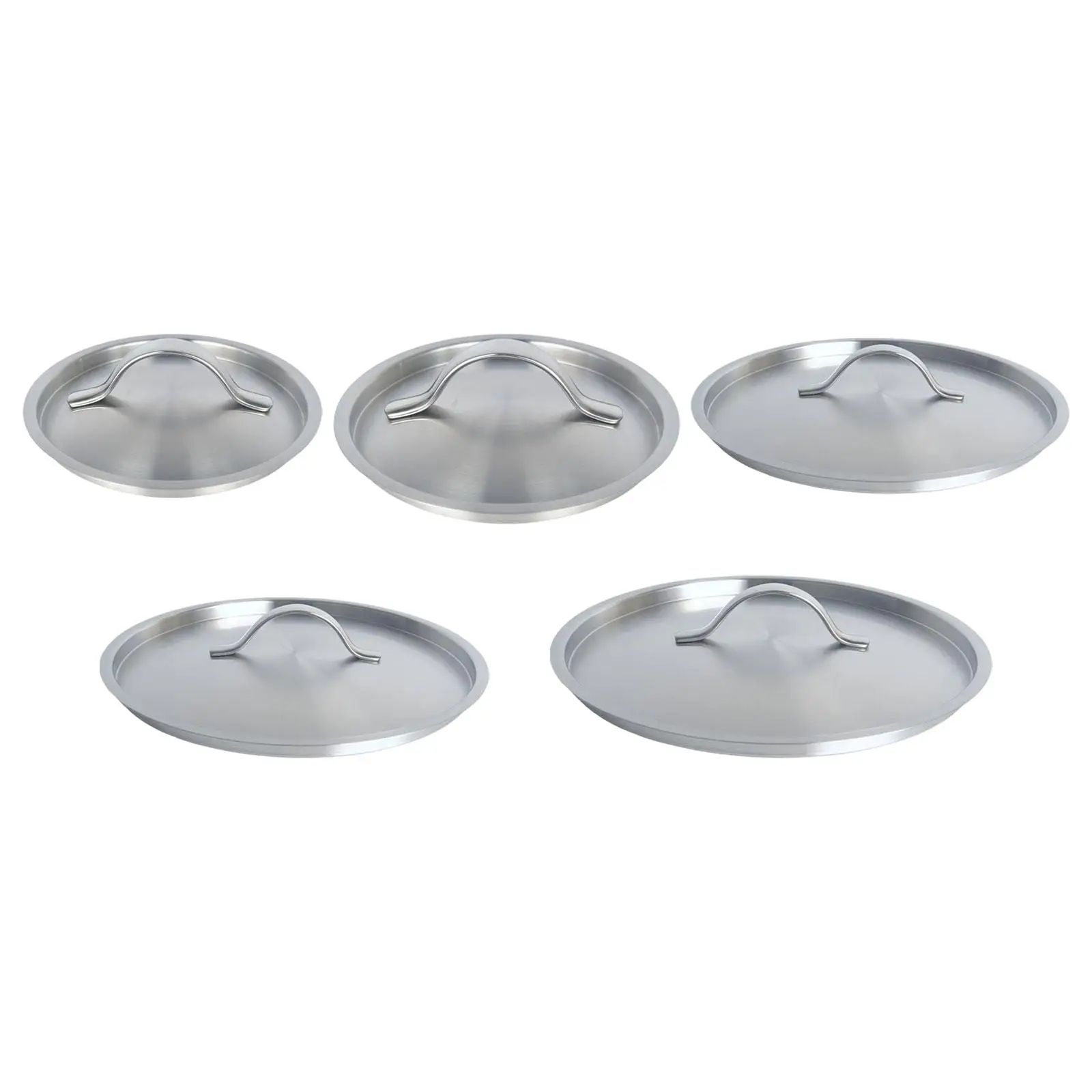 Stainless Steel Pot Lid Replacement Portable Modern Universal Comfortable Handle Heat Resistant Pan Cover Picnic Barbecue