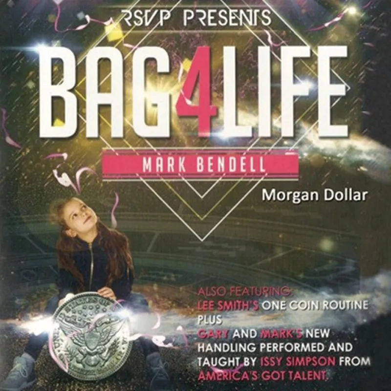 

Bag4Life (1 Morgan Dollar ) Coin Magic Tricks Close Up Magic Magia Magie Magicians Prop Coin Through Bag Gimmick Copy Coin