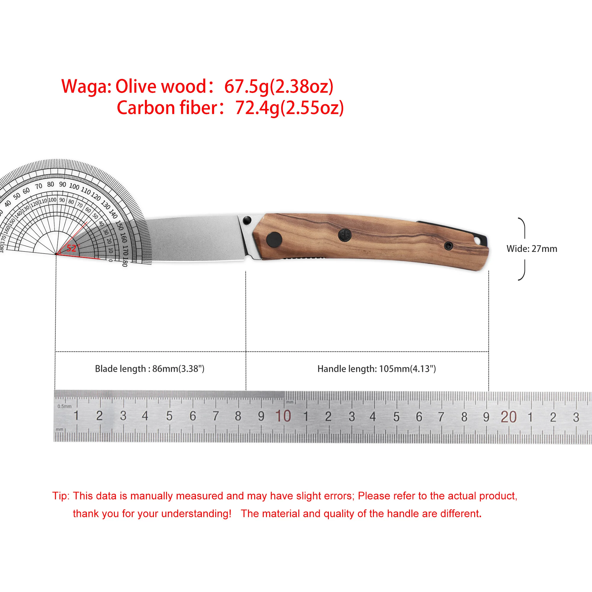 Petrified Fish PF719 Folding Knife 14C28N Steel Wood Handle Satin