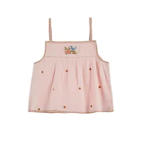 Robe pour enfants EM 2026SS, robe pour filles, broderie florale de style industriel, manches volantes, jupe de cow-boy 4