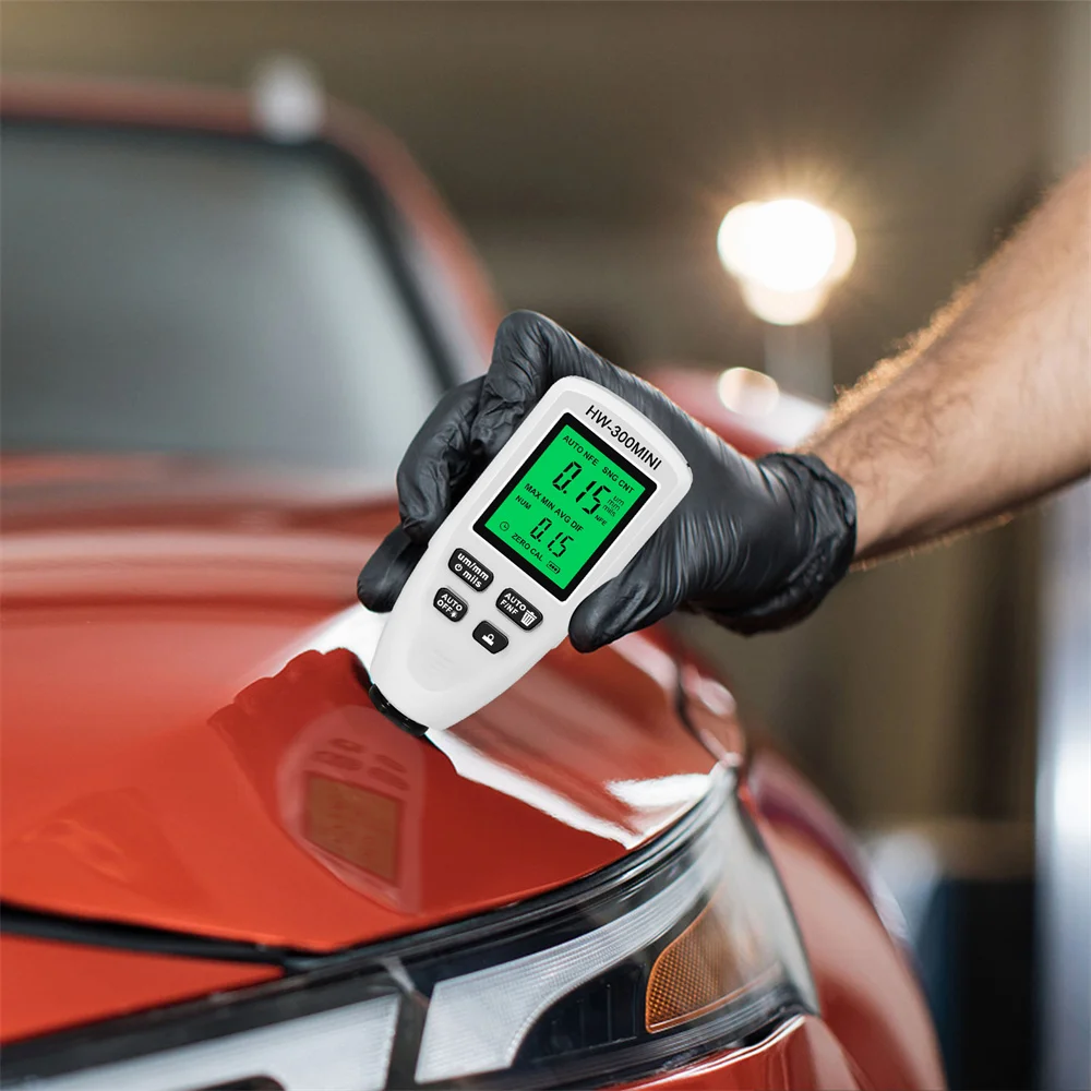 HW-400S/HW-300PRO Coating Thickness Gauge 0.1micron/0-2000 Car Paint Film Thickness Tester Measuring DFT Measuring Meter paint coating meter paint thickness gauge thickness gauge
