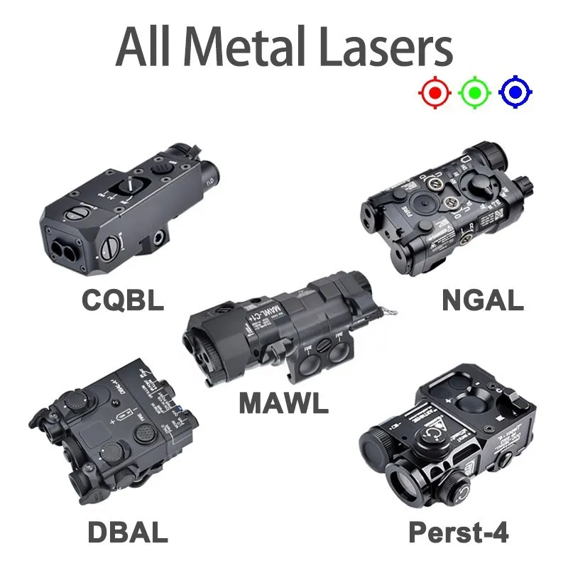 

All Metal MAWL C1 NGAL DBAL-A2 Perst4 CQBL Red Dot Green Blue Indicator Fit 20MM Rail Wadsn Hunting Light Weapon Airsoft Laser