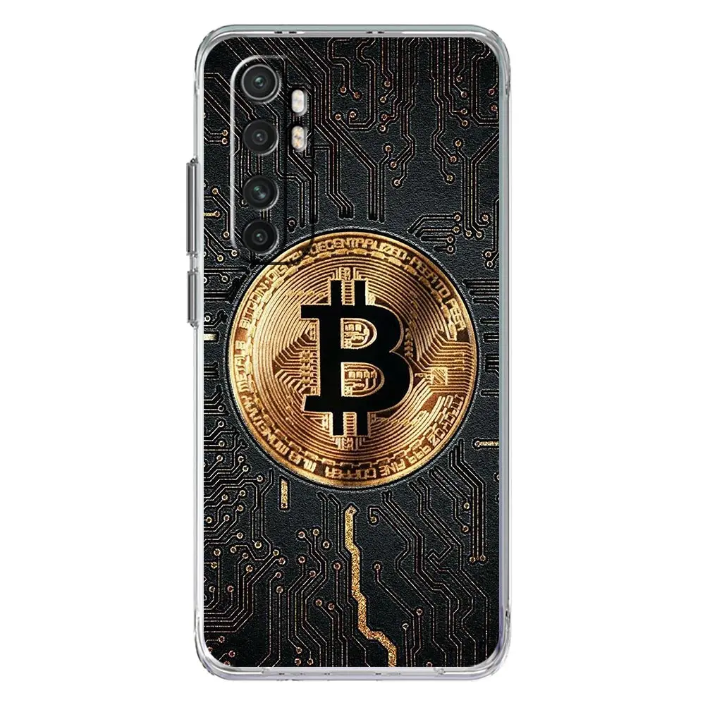Luxury Bitcoin Design Soft Clear Phone Case Cover