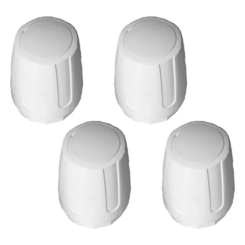 4Pcs Radiator Valve Cap Replacement Floor Heating Manifold Hand Wheel Switch Accessories White Plastic Radiator Cap M30x1.5 thermostatic radiator valve