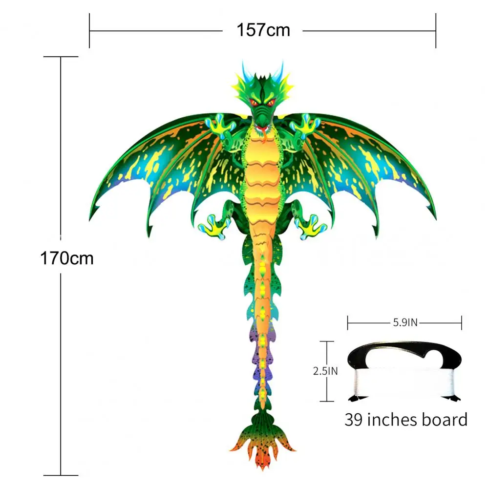 Chinese Dragon Kite Multicolor Easy to Fly Laser Engraving Pterosaurs Kite for Kids