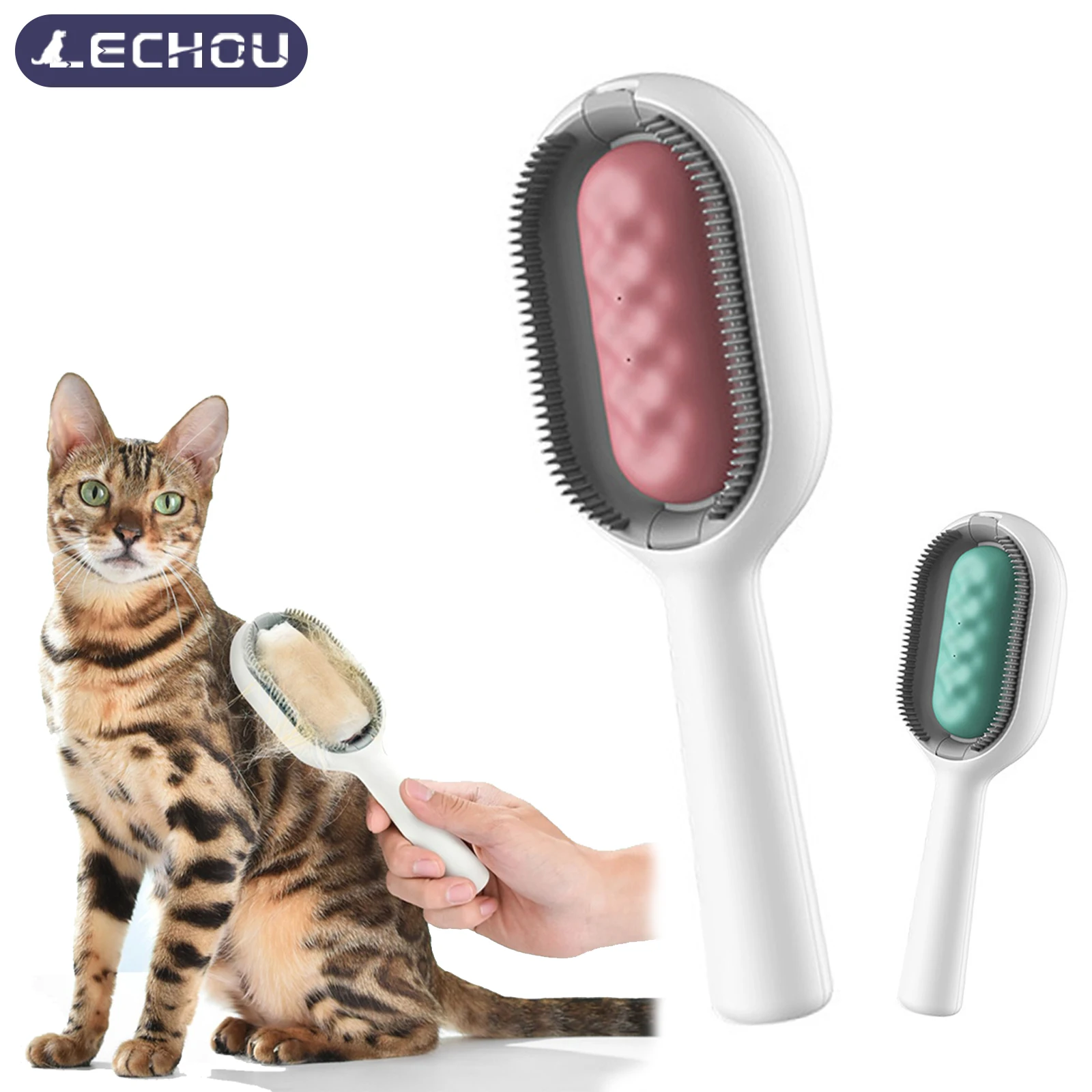 

Cat Cleaning Comb Cat Hair Remover to Remove Floating Hair Sticky Fur Universal Pet Grooming Brush for Cat Dog Paired with Wipes