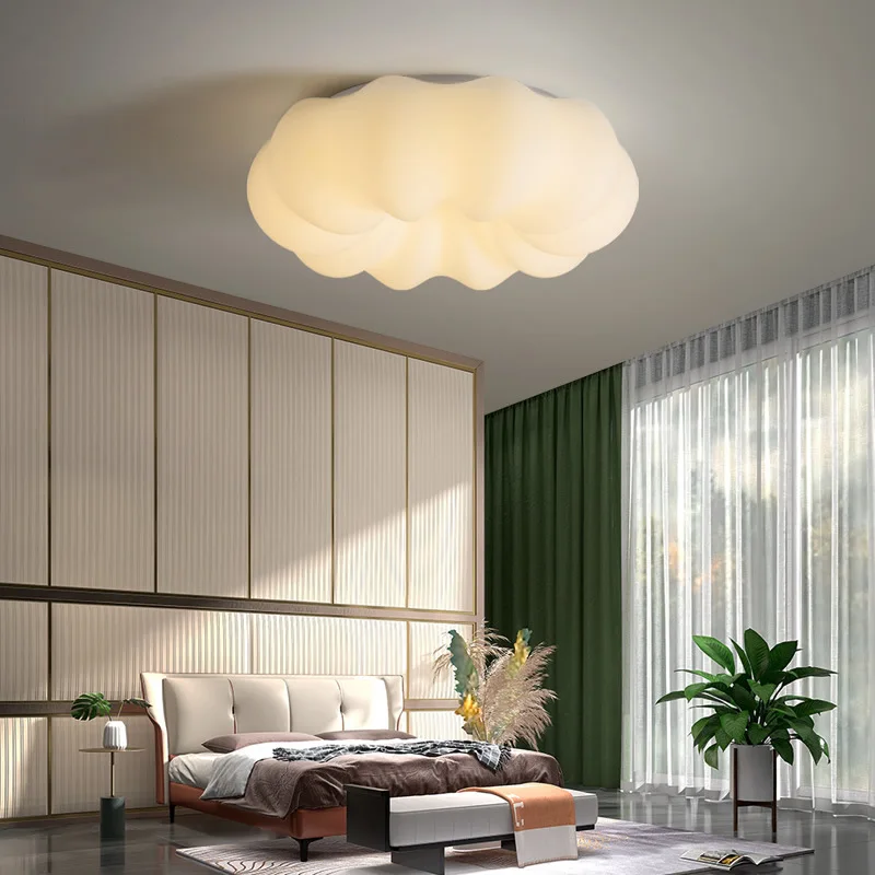 

Bedroom Lamp Nordic Room Master Bedroom Lamp Cloud Lamp Simple Modern Creative Warm Children's Room Pumpkin Ceiling Lamp