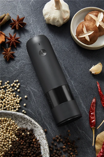 COKUNST USB Rechargeable Electric Salt and Pepper Grinder, Automatic Pepper  Grinder Mill with Visual Power Reminder, 4Oz Large Capactiy Visual Silo 