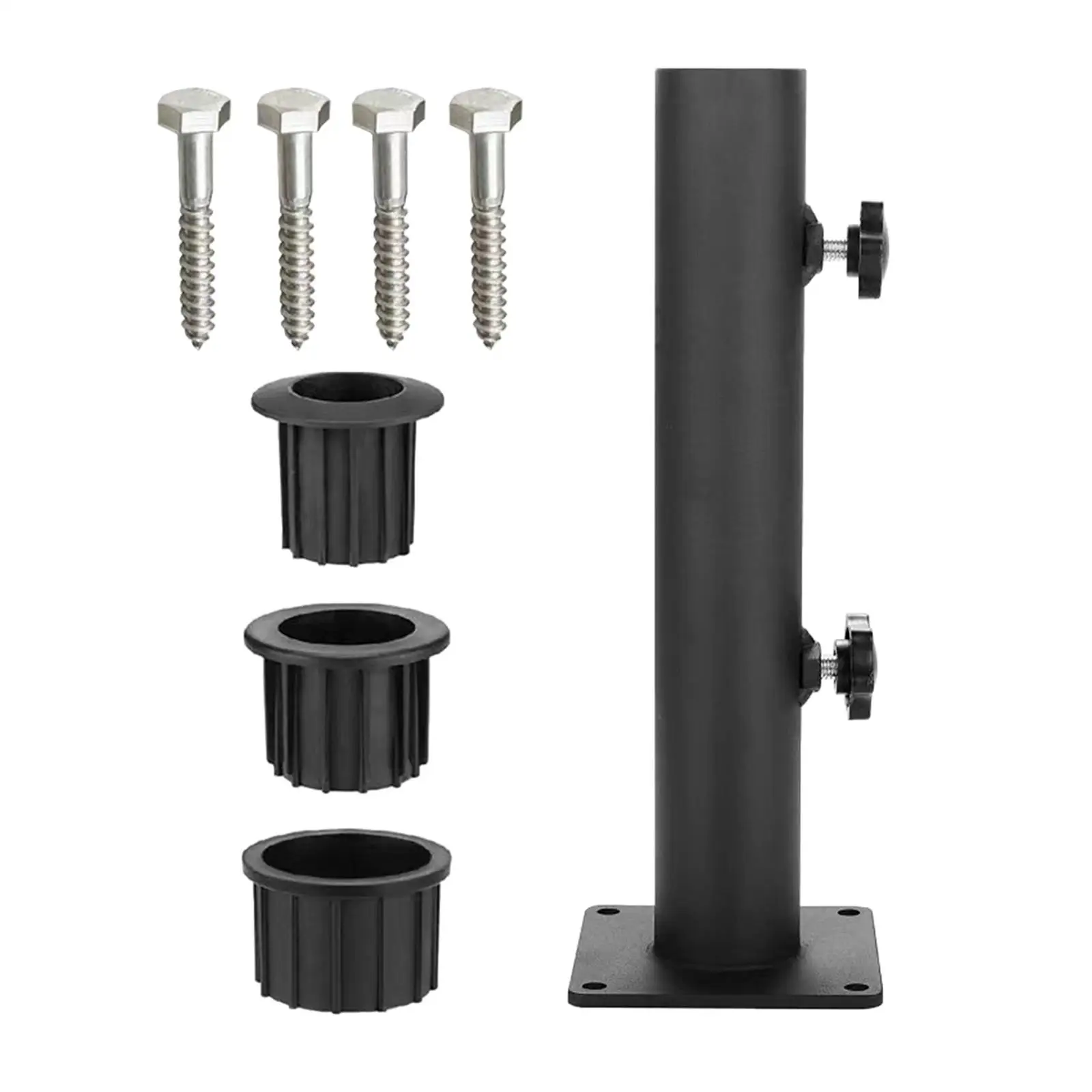 Umbrella Stand Outdoor Umbrella Base Stand Rustproof Fits 32mm/38mm/ 48mm Pole Weather Resistant Parasol Umbrella Mount Parts for Outdoor Patio