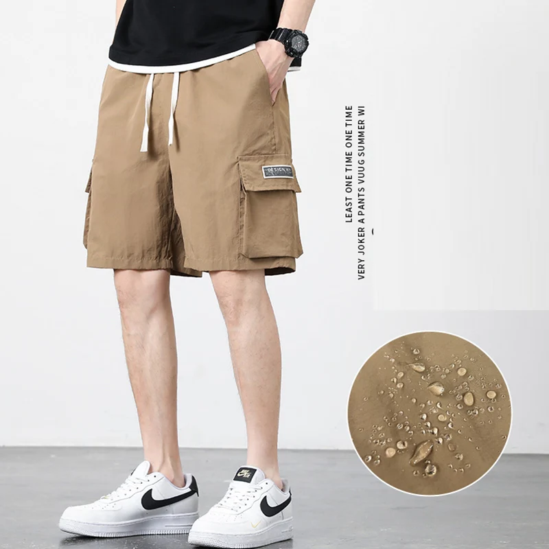 

Мужские Водонепроницаемые тактические черные шорты, уличные шорты-карго, летние быстросохнущие дышащие шорты для пеших прогулок, рыбалки, скейтборда, штаны