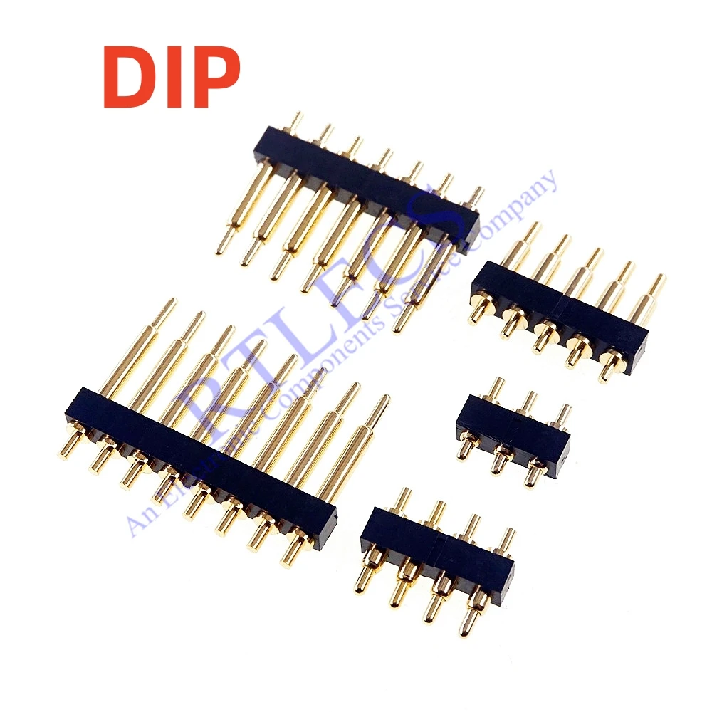 5 Stück SMD DIP Pogo Pin Connector Pogopin Batterie Federbelastete Kontakttestsonde Power Charge Pins 2,54 Raster 4-20,5 mm hoch – Detail 9