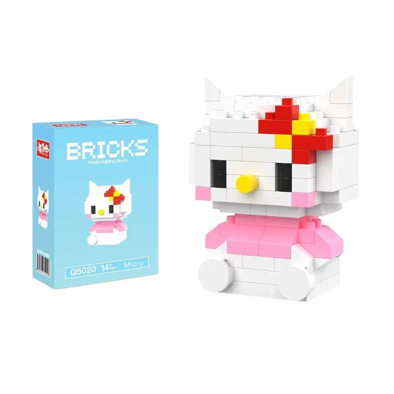 99 style SANRIO Hello Kitty Building Blocks Cartoon Figures Kuromi Bricks My Melody Children's Assembly Toys Cinnamoroll Gift - Image 47