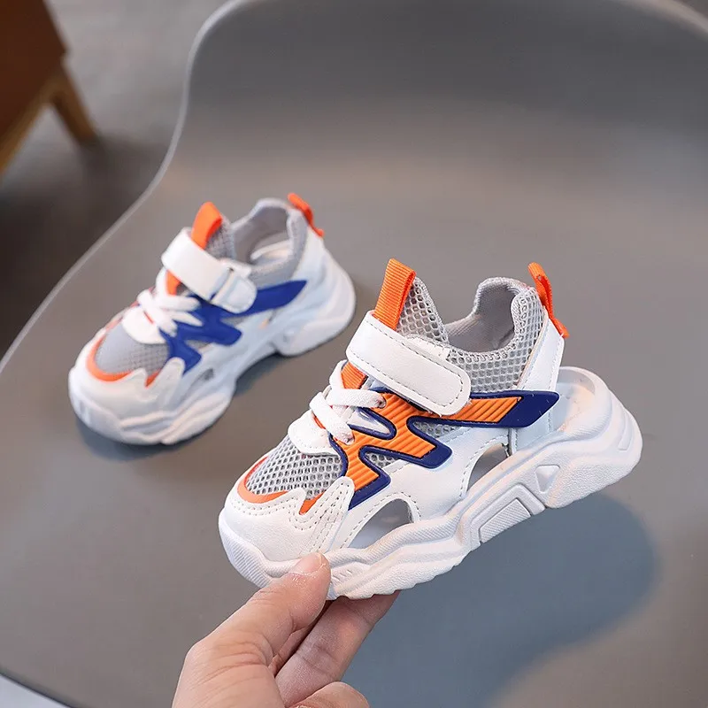 

Детские летние кроссовки COZULMA для девочек, дышащие сандалии для мальчиков, летняя обувь для бега с мягкой подошвой, детская спортивная обувь с вырезами