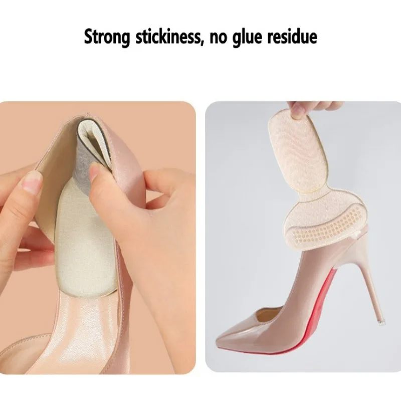 Non-slip Heel Stickers Sports Shoes High Heels Relieve Pressure Cushioning Heel Pad Recyclable Elastic Transparent Shoe Inserts