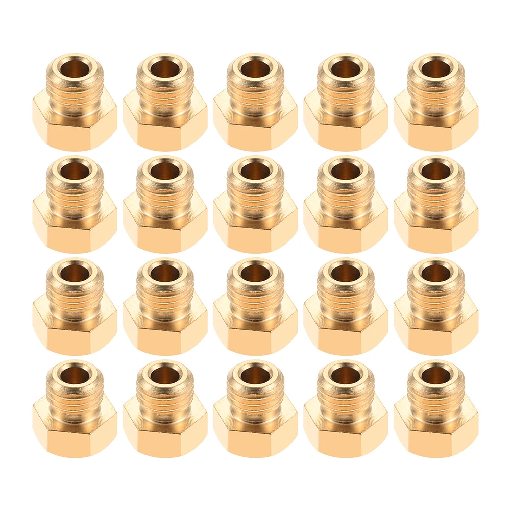 20pcs 1/4" Brass Nozzles 0.8mm Spray Hole For Propane Natural Gas Grill Burners Home Improvement Accessory In Stock