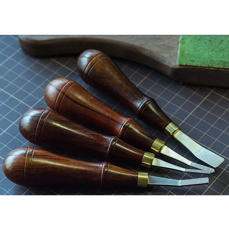QIANYU Leather Edge Treatment Surface Polishing File, DIY Leather Craft Diamond Pattern Polishing Tool 3/4/5/10mm