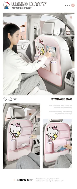 Kawaii Hallo Kitty Autositz Rückenlehne Organizer Anime Multi-Pocket  Flaschenhalter Tissue Aufbewahrungstasche Auto Interieur Accessoires  Geschenke