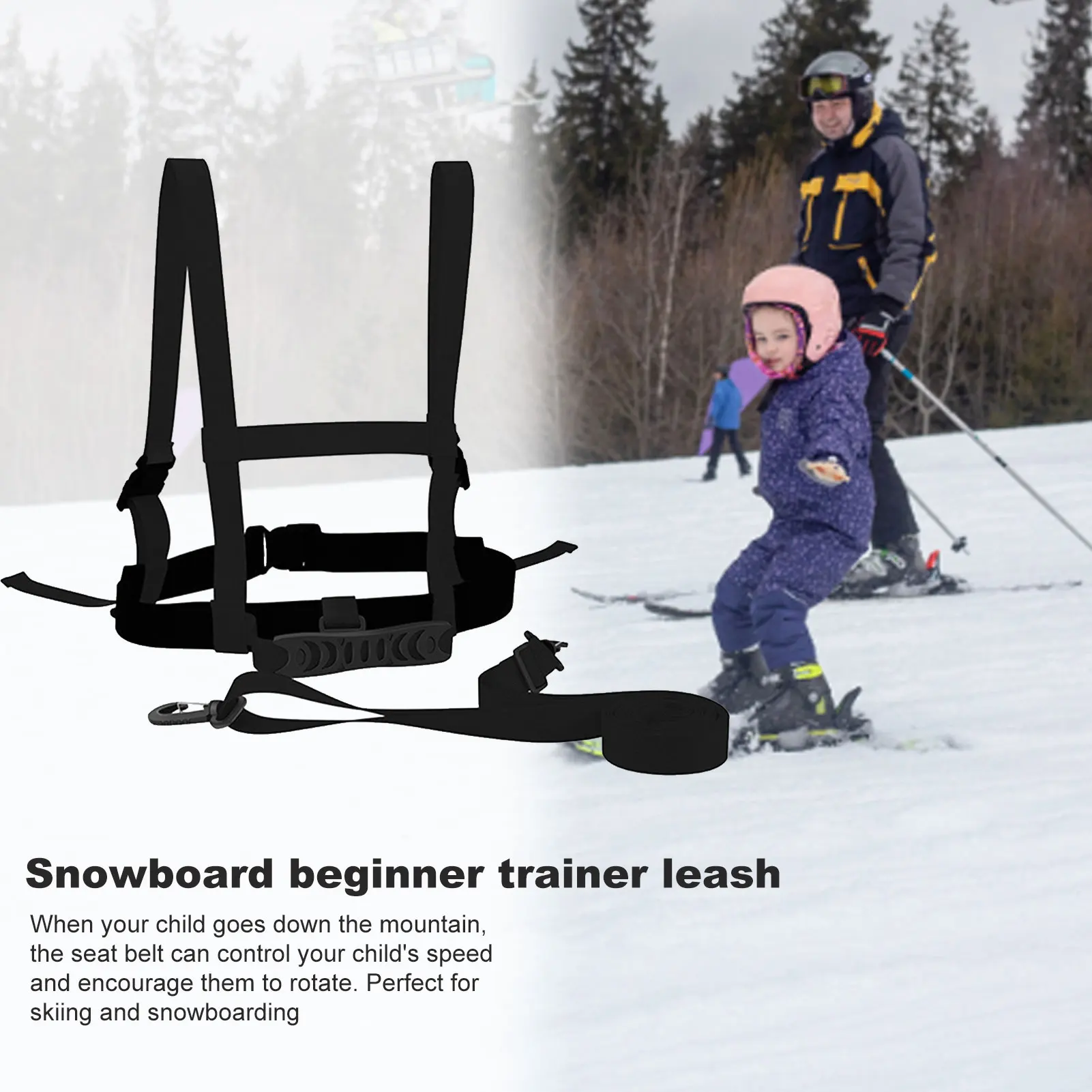 Ski Harness For Kids Snowboard Training Harness Children's Ski Training Straps Copilot Lift Halter Safety Belts Adjustable