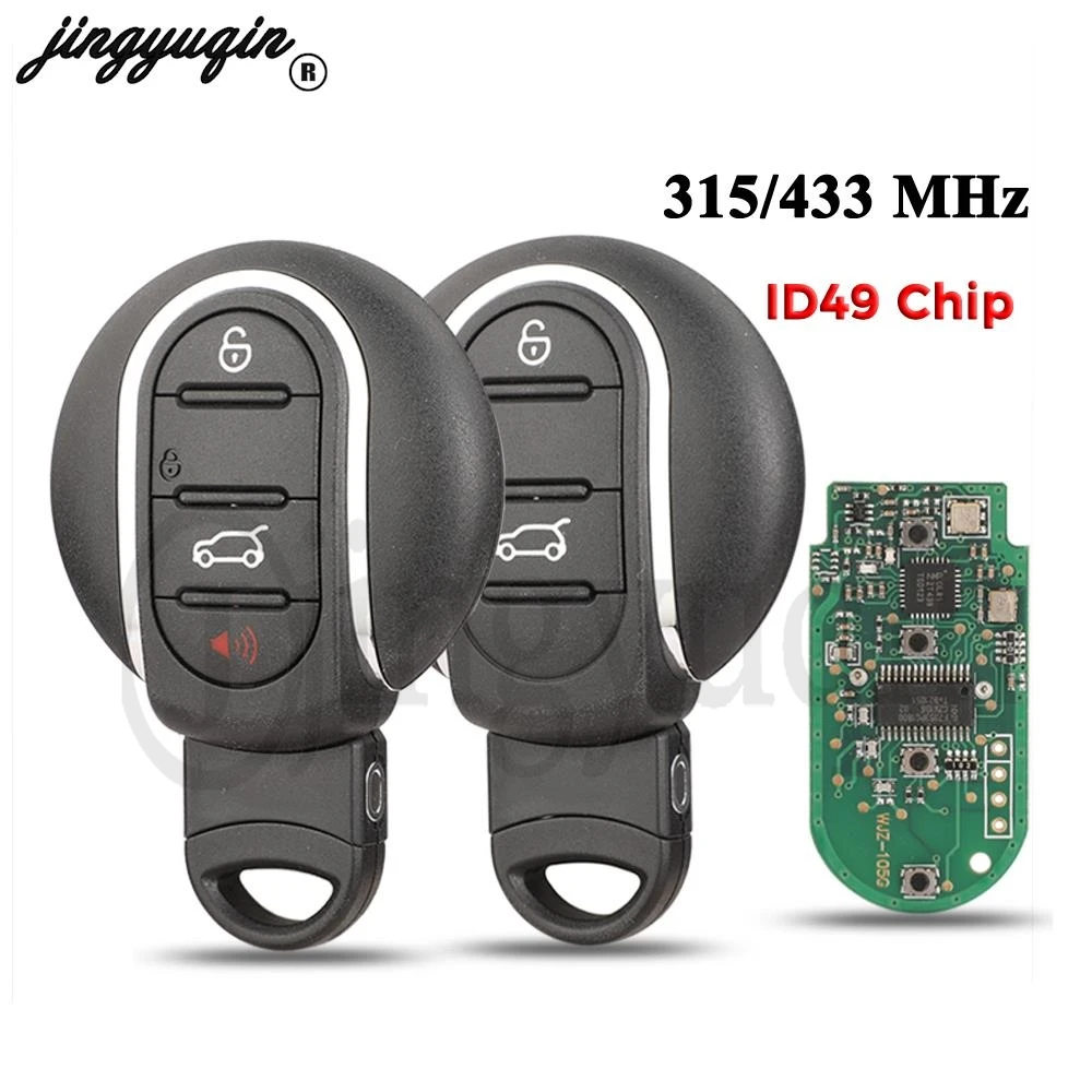 

jingyuqin 315/433MHz ID49 Smart Remote Car key 3/4 Buttons For BMW Mini Cooper F55 F56 F57 COUNTRYMAN F60 CLUBMAN F54 2015-2018