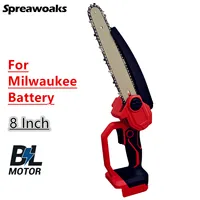 Fit For Milwaukee 18V Battery Brushless Electric Chainsaw 8 Inch Cordless Chain Saw Pruning Wood Cutting Power Tools 1