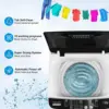 Portable Washing Machine, 17.8Lbs Capacity Full-Automatic Portable Washer, 2.4Cu.ft Washer and Dryer Combo with Drain Pump, 10 P 3