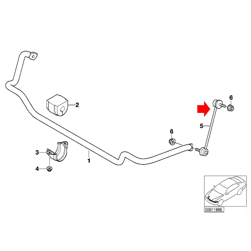 전방 스태빌라이저 스웨이 바 링크, BMW E46 320 323 325 328 330 Z4 E85 E86 OEM 31351095694 31356780847