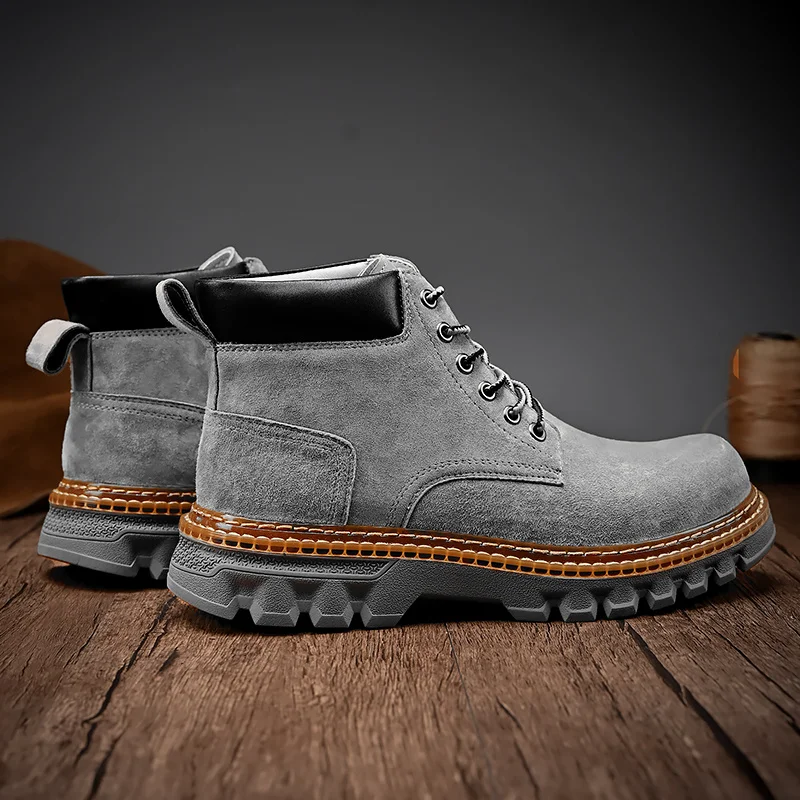 Casual Martin Boots Chaussures pour hommes en cuir Casual Martin Boots Lightweight Mens Trainers Running Walking Shoes_voghion.com