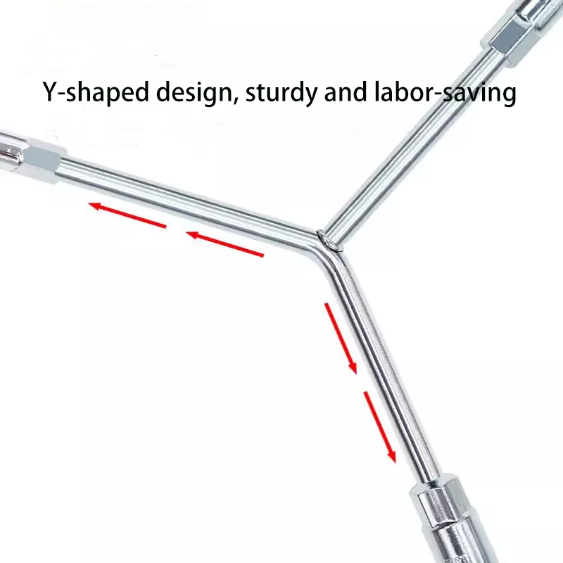 Triangular Socket Wrench Y-type Tri-fork Wrench Three-prong Wrench Bicycle Household Disassembly Tool Repair Tool 3