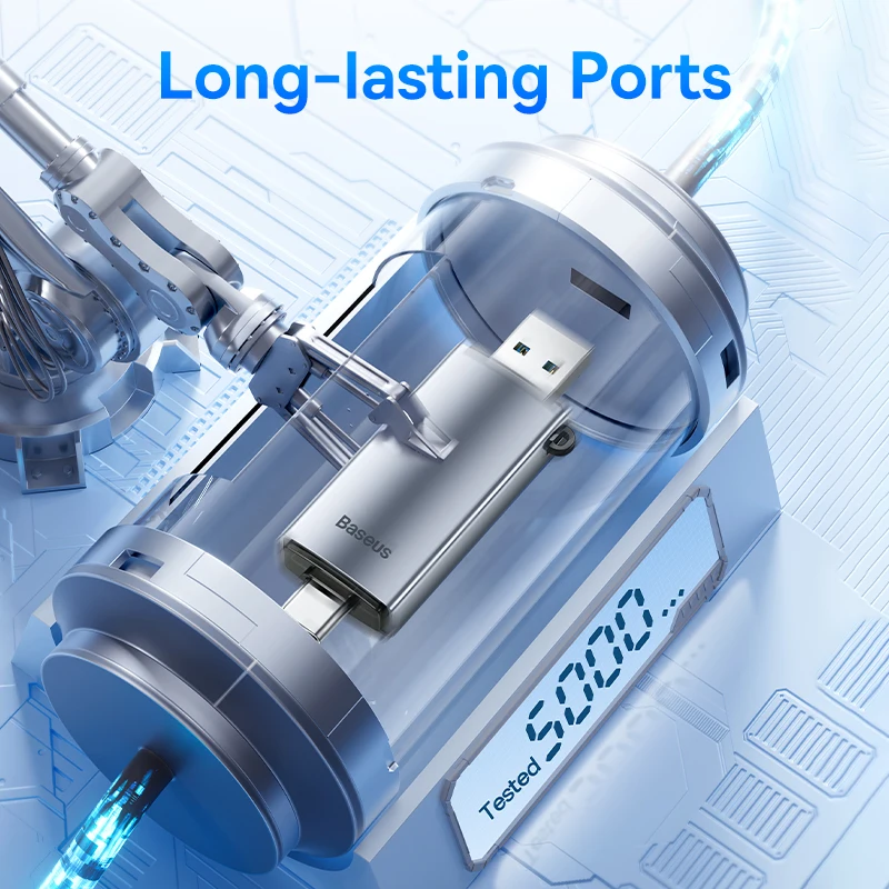 Baseus-leitor de Cartão Inteligente Usb c e Usb 3.0 para sd Micro sd tf Dispositivo de Memória 104 Mbps 2tb Acessórios Portáteis - Imagem 6