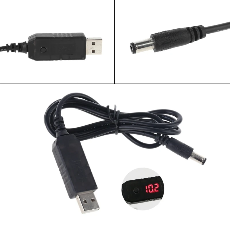 

USB to for DC 12V 1.5A Adjustable 5.5x2.5mm Power Cable for WiFi Router