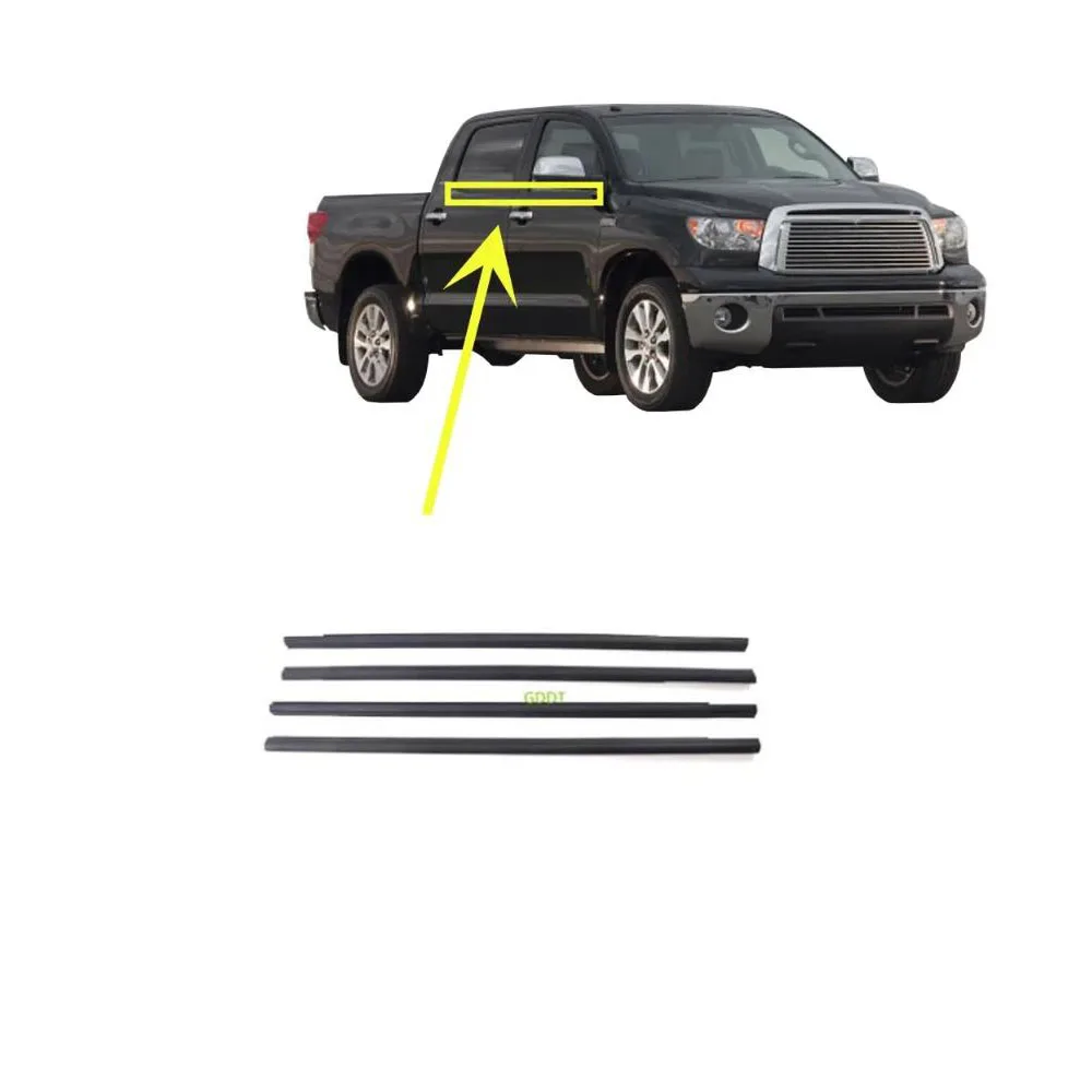 カーウィンドウモールディングトリム 4個入り 車の窓用ゴムシーラントストリップ サイドウェザーストリップ 防水ウェザーストリップ た 車の窓 ウェザーストリップ  4個入り 車用ゴム製ウェザーストリップ 窓ガラス 防水 圧力シールストリップ ために ランサー CY CX ... ウェザーストリップ 4個入り 車窓用ウェザーストリップ 防水 圧力ストリップ シーリングストリップ に適合する サイオン XB 20