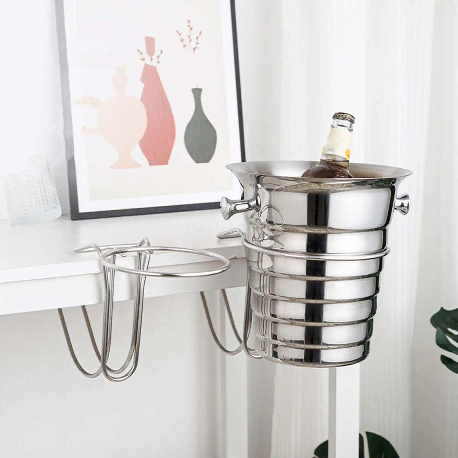 Desktop Ice Bucket Stand Cooler Stand Beerbarrel Rack Wine Bucket for Outdoor Cocktail Parties Cooking Household Travel wine beer cooler