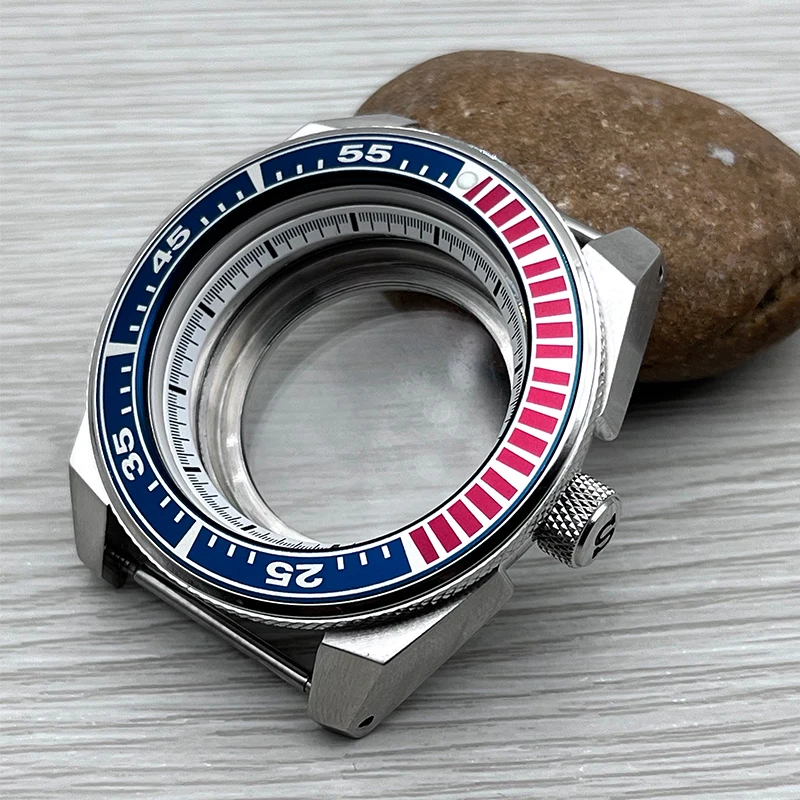 Mod 43mm SRPF Watch Case NH35 Case Fit SRPF79K1 King Samurai Series Replace Diving Case Fits 7S26 NH35 NH36 Watch Movement