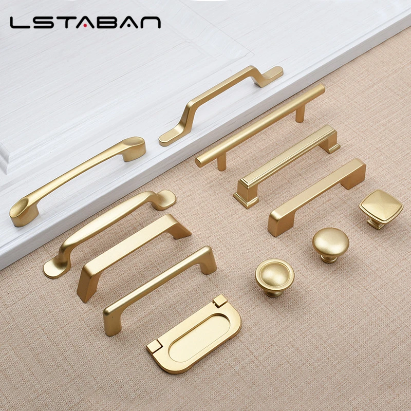 Aluminum Alloy Furniture Handles Bookcase Handles Wine Cabinet Door Knob For Cabinet Golden Simple Fashion door handles,cabinet handles