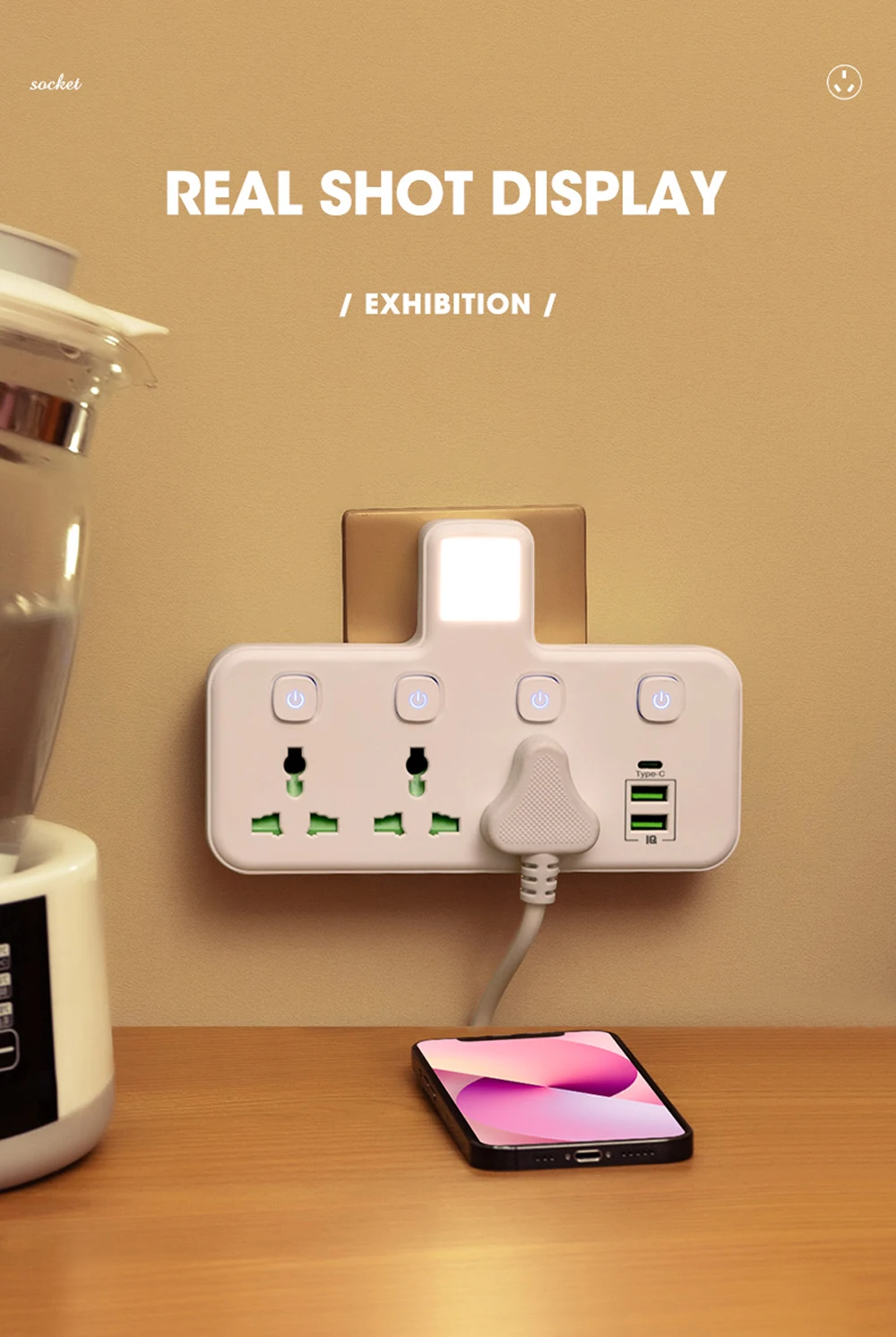 EU UK AU US Plug, Wall Socket Adapter