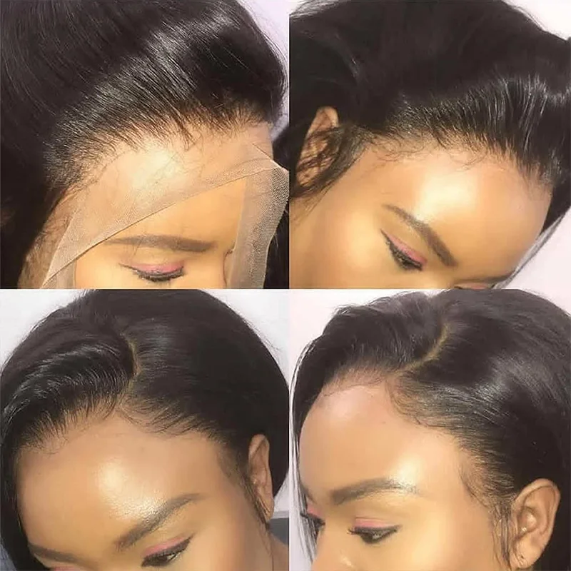 Human Hair Lace Closure 4x4 5x5 6x6 7x7 Straight HD Lace Closure Melt Skin Invisible With Baby Hair Pre Plucked Transparent