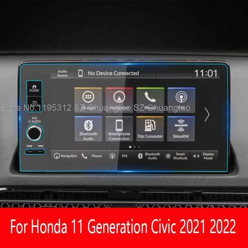 

Защитная пленка для экрана из закаленного стекла для Honda 11 Generation Civic 2021 2022, автомобильный GPS-навигатор, аксессуары для вставки в салон автомобиля