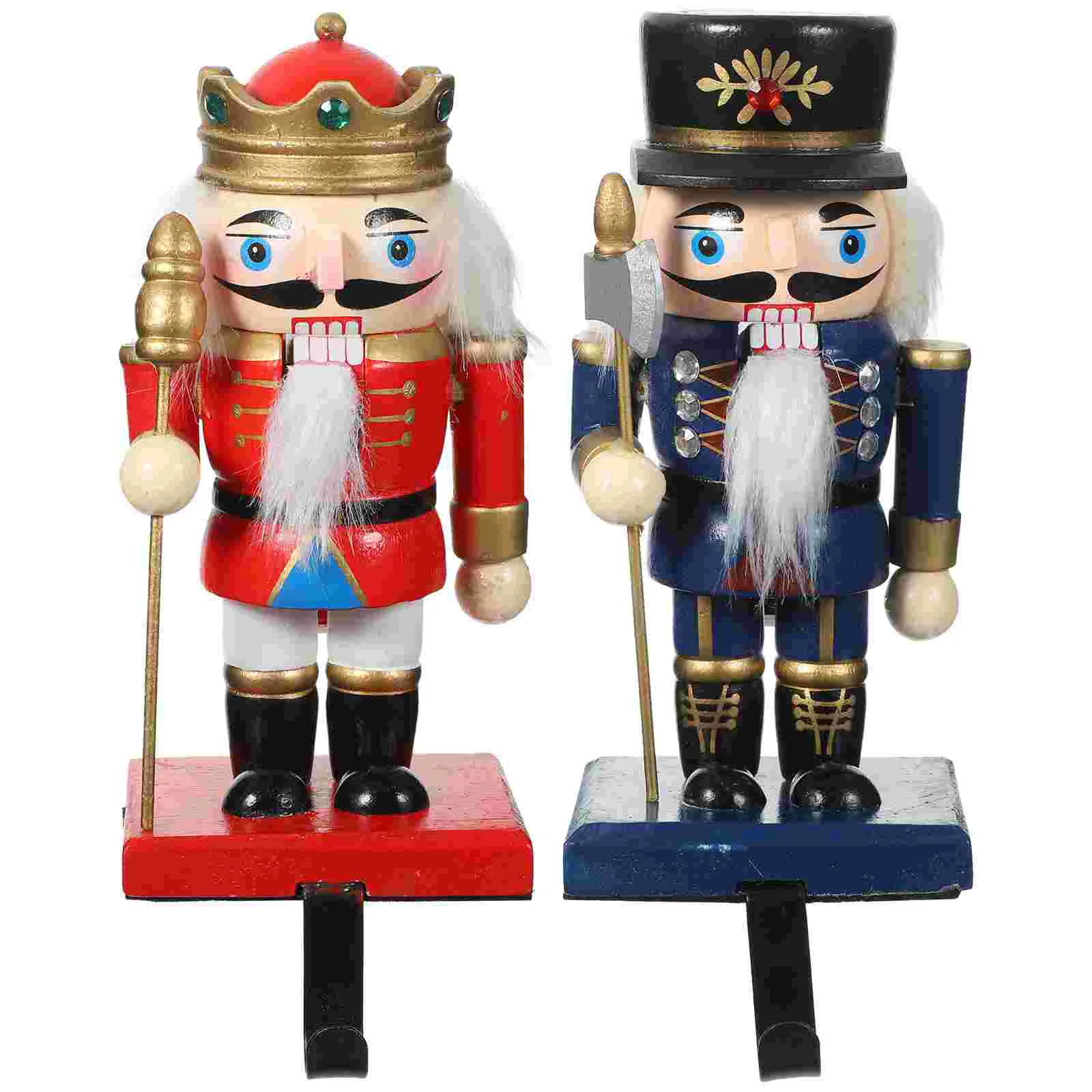 

Christmas Nutcracker Stocking Hooks Rustic Metal Rustic Metal Mantel Stocking Holders Table Decoration
