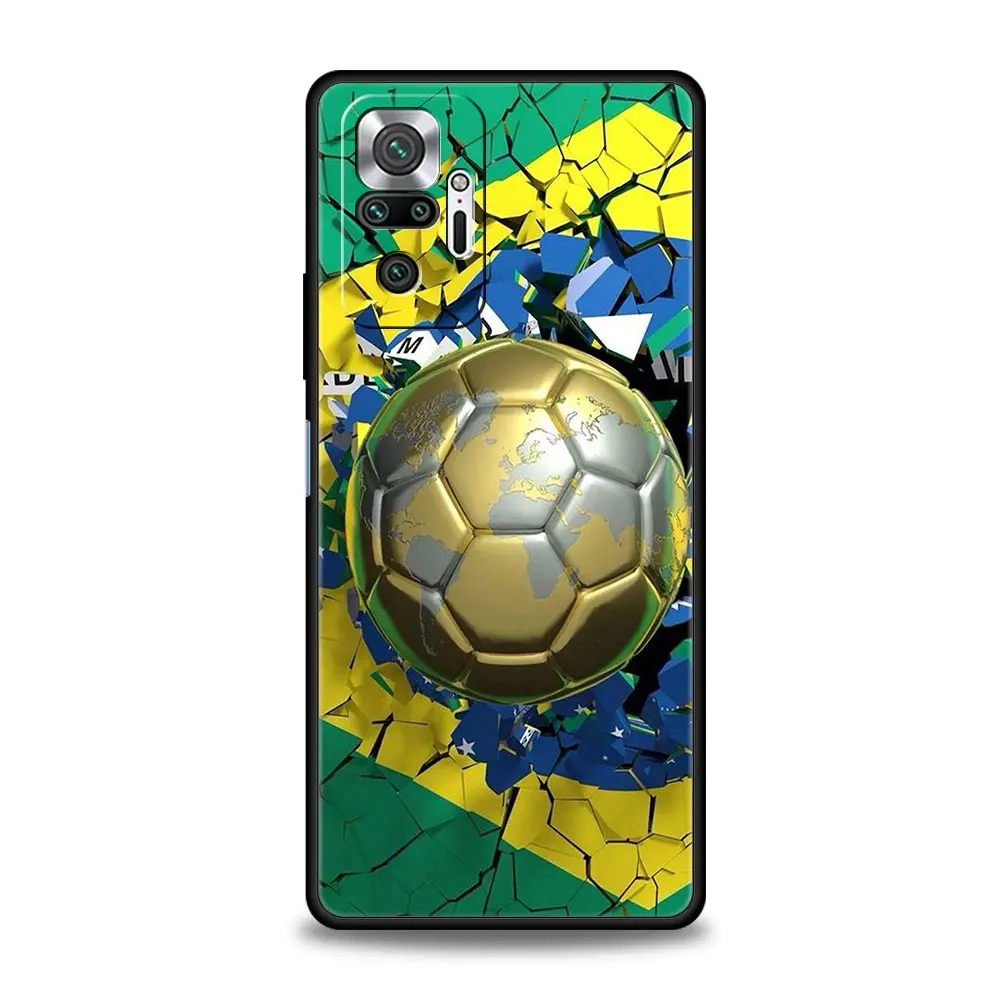 Football Passion Soccer Ball Design Phone Case - Sleek Black Cover