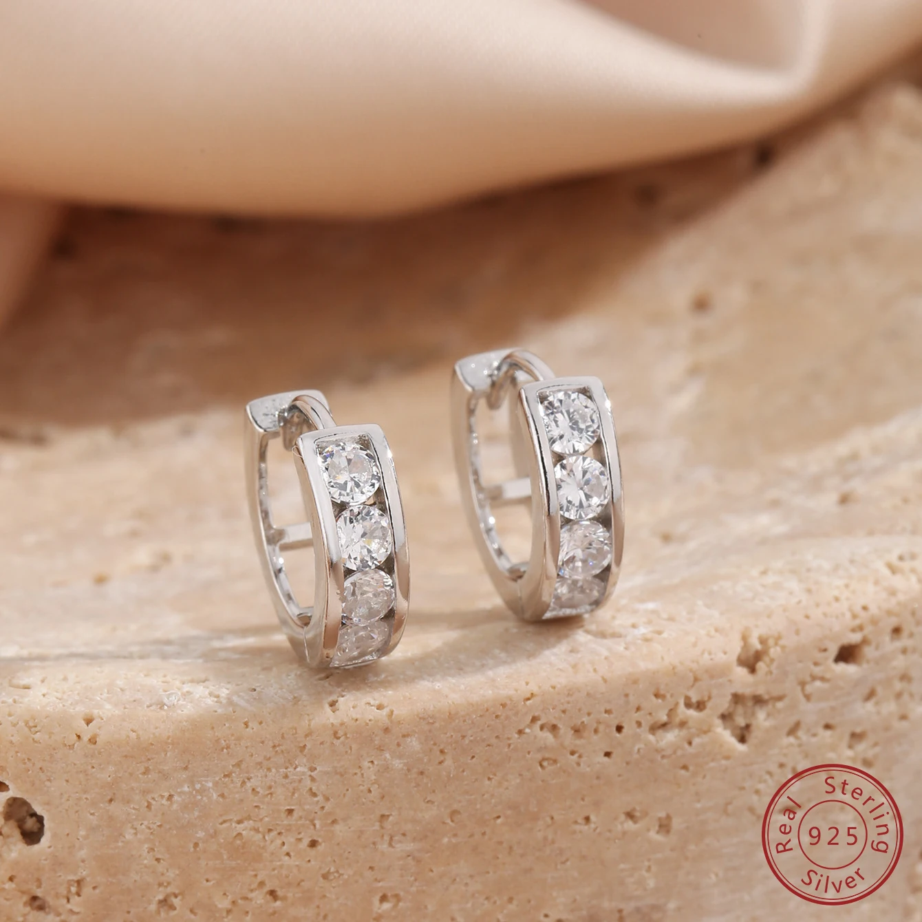 Женские серьги из серебра 2024 пробы, с геометрическим рисунком