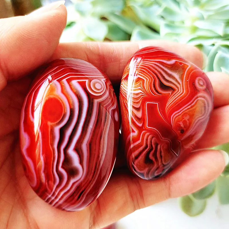 Natural Lace Stone Sardonyx Agate Palm Hand Play Witchcraft Meditation Spiritual Decor Home Decoration Healing Crystals 4